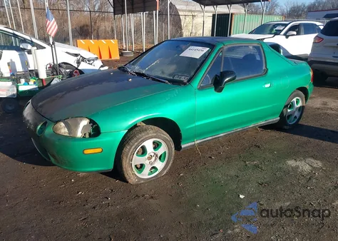 1993 Honda Civic Del Sol Si from USA, damaged, VIN JHMEH6161PS005385